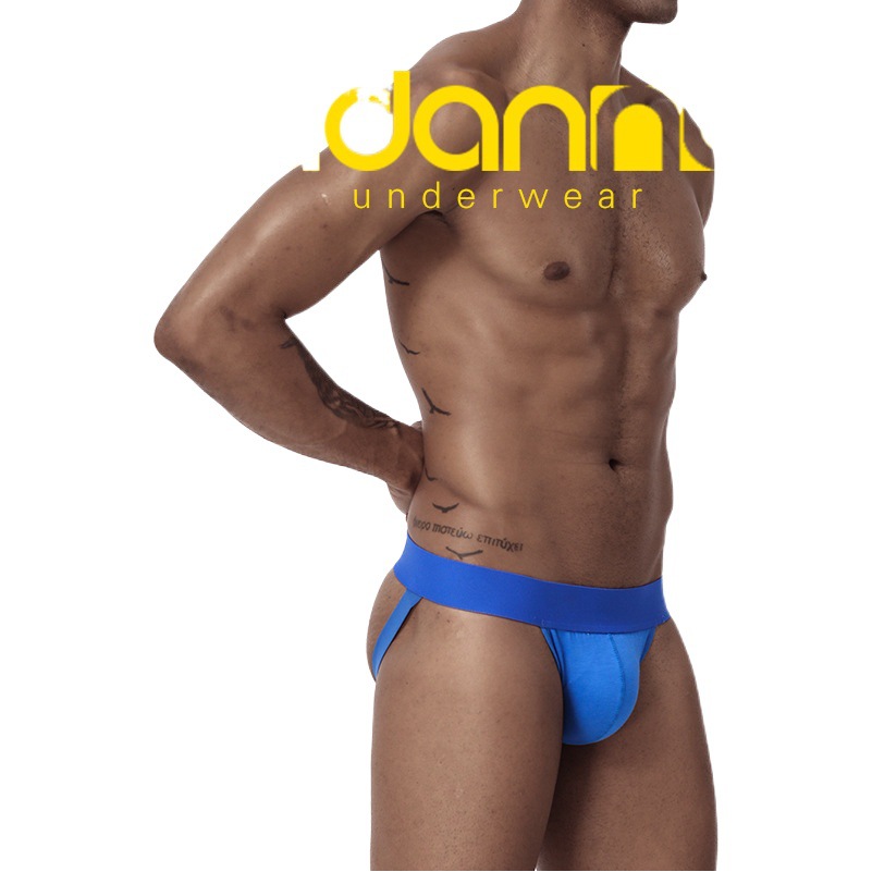 Adannu Pass Cross-Border Supply Underwear Men's European and American Style Low-Waist Pure Color Cotton Sexy Thong Men's Bp01