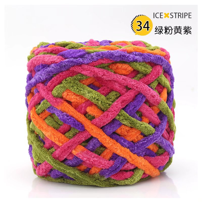 Picture of Ice Strip Thread Single Strand Thick Stick Needle Thread Knitting Blanket Slipper Thread Scarf Hat Scarf Thread Manufacturer Wholesale Worsted