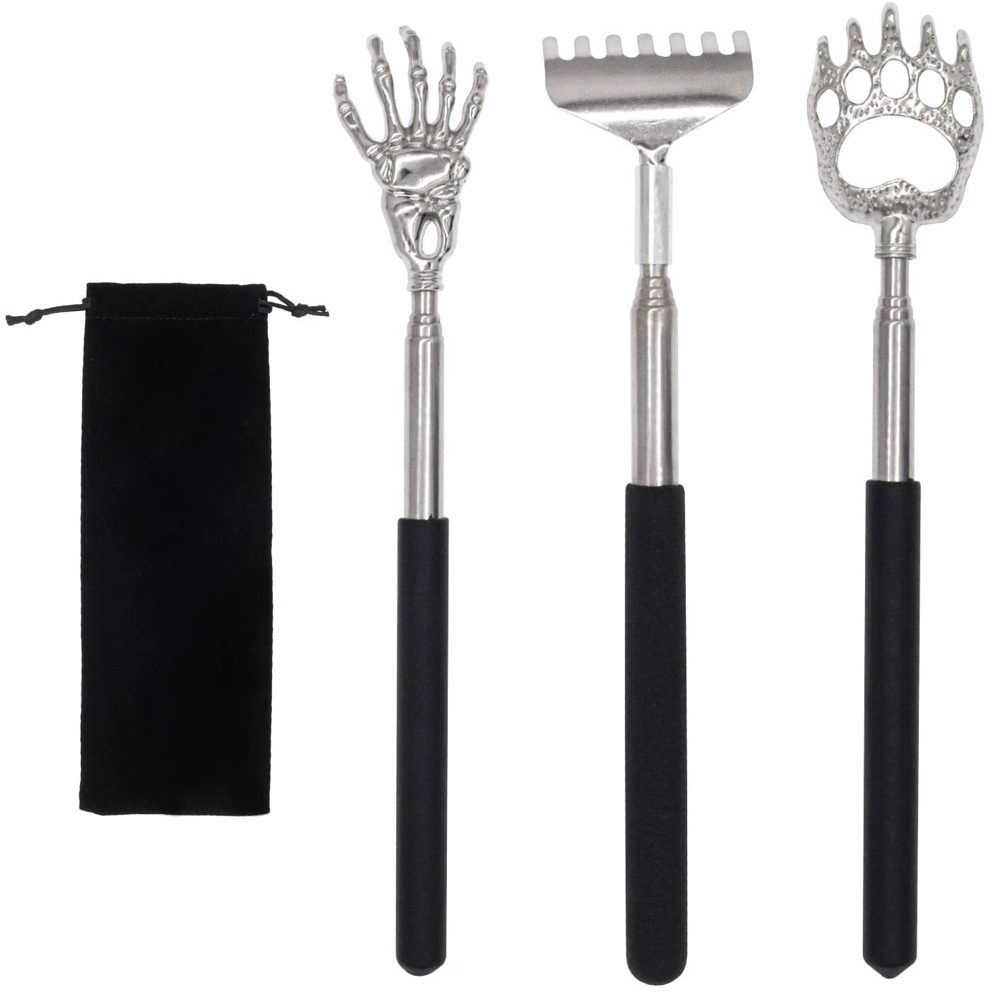 Foreign trade manufacturers spot 68cm stainless steel telescopic itch tickle filial son hand does not ask for help massage scratch itch device scratch back rake