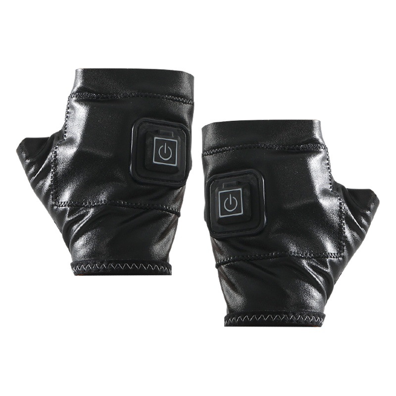 Autumn and Winter Smart Electric Heating Gloves Cross-Border Unisex Half-Finger Hand Sports Game Office Warm Hand Protection