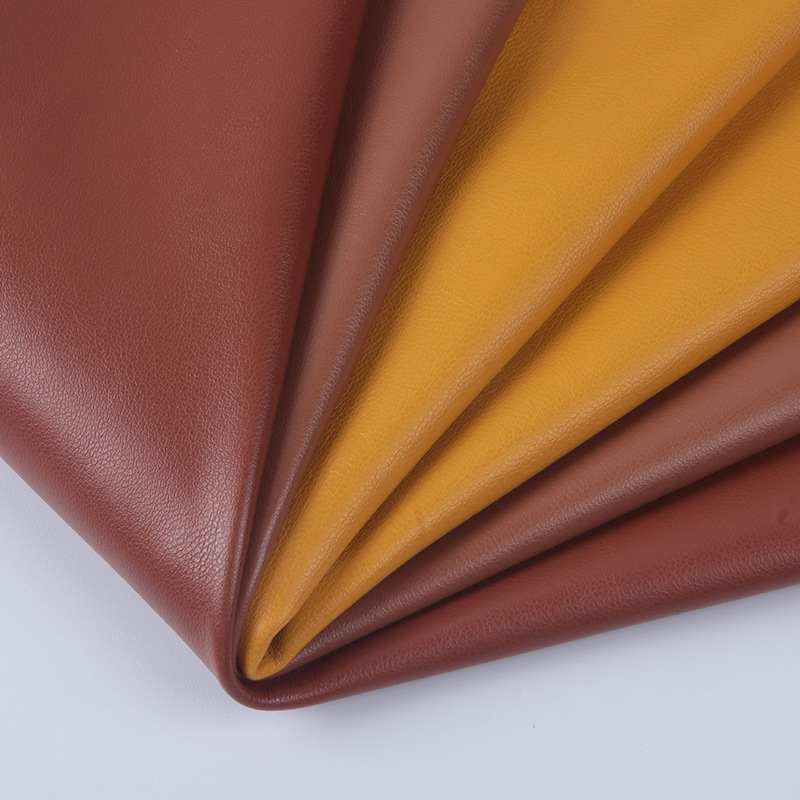 0.9mmPU leather soft fine grain sheep pattern in stock imitation cotton velvet bottom bag leather fabric home leather 8666