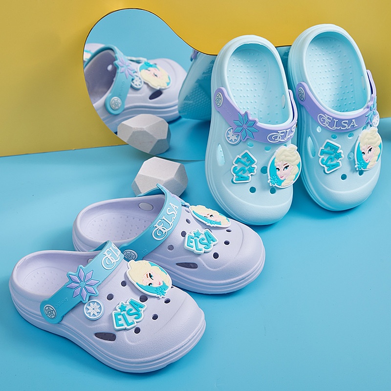 Disney Frozen Children's Cave Shoes Baby Indoor Home Non-slip Aisha Princess Cartoon Beach Shoes E