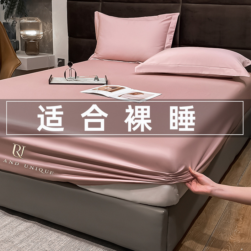 Picture of Class A 120 cotton 100 cotton bed hat single mattress dustproof protective cover all-inclusive bed sheet bedspread summer 4