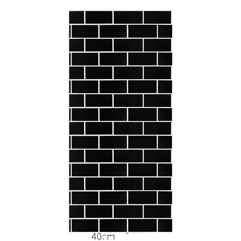 Wall stickers wholesale black brick bedroom living room removable one meter one cut decorative wall stickers
