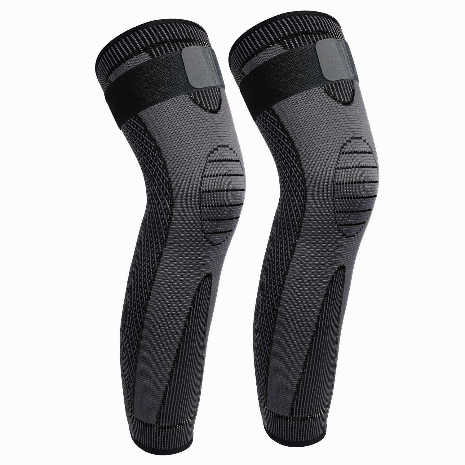 Picture of Knitted Strap Pressurizing Sports Lighting Knee Pads for Men and Women Autumn and Winter Large Calf Protection Basketball Football Warm Knee Pads