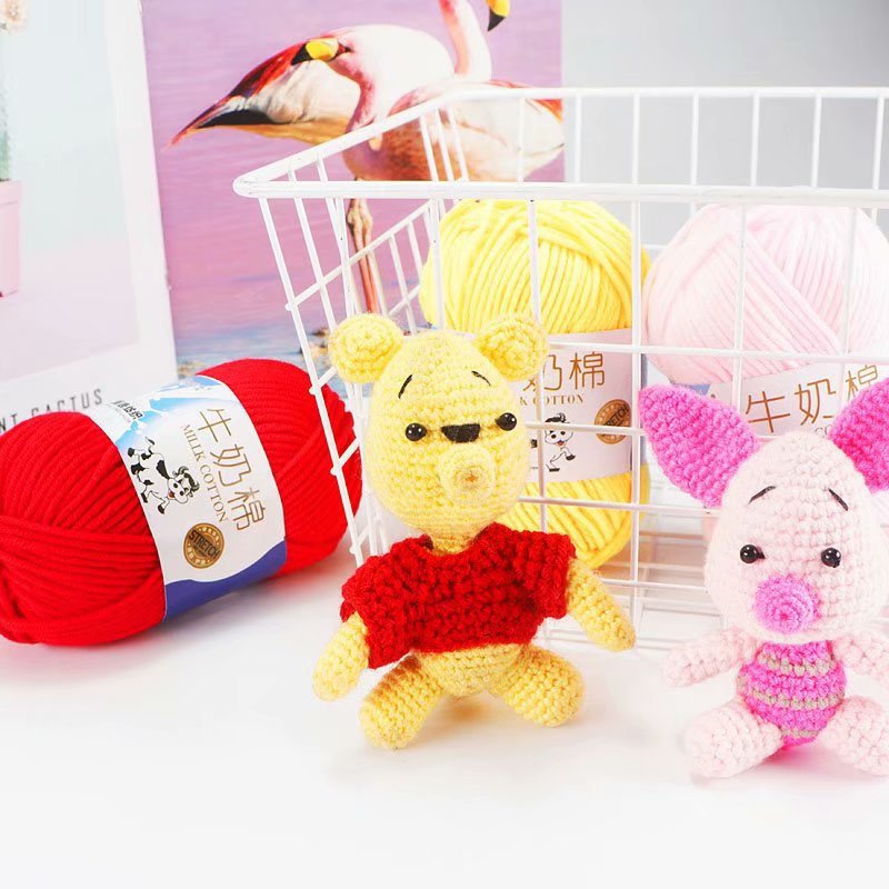 Picture of Tufted wool five-strand milk cotton wool crochet handmade DIY doll woven cushion hook shoe thread manufacturers wholesale