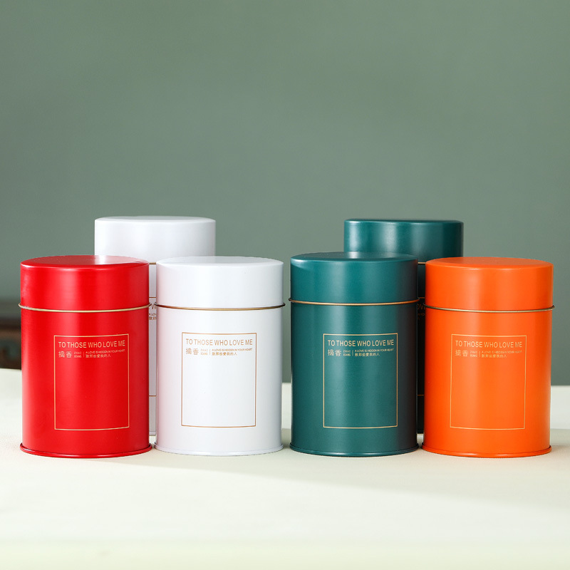 Picture of Tinplate Tea Tin Can Customized 125g Round Letter Lid Sealed Taiwan Can Green Tea Dahongpao Tea Can
