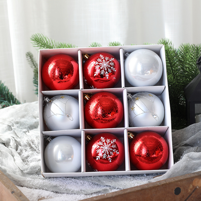 Picture of Christmas ball suit gift box Christmas painted gift bag ball Christmas tree decoration pendant wholesale