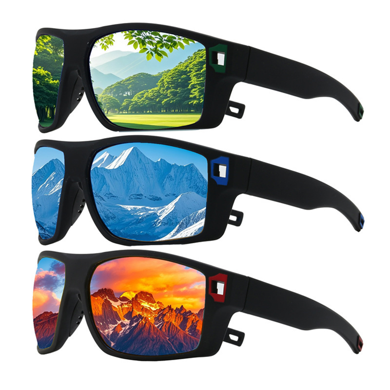 Outdoor cycling polarized sunglasses, vintage sports for men and women, fashionable for daily casual hiking, fishing, and polarized sunglasses