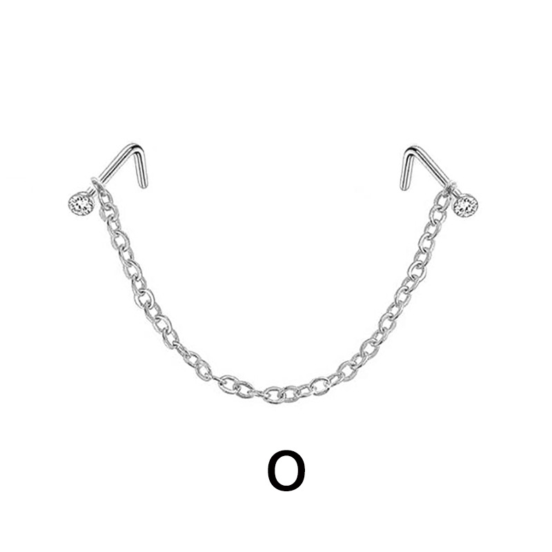 Picture of Stainless steel nose ring nose nail nose chain Amazon new nose chain puncture jewelry nose chain
