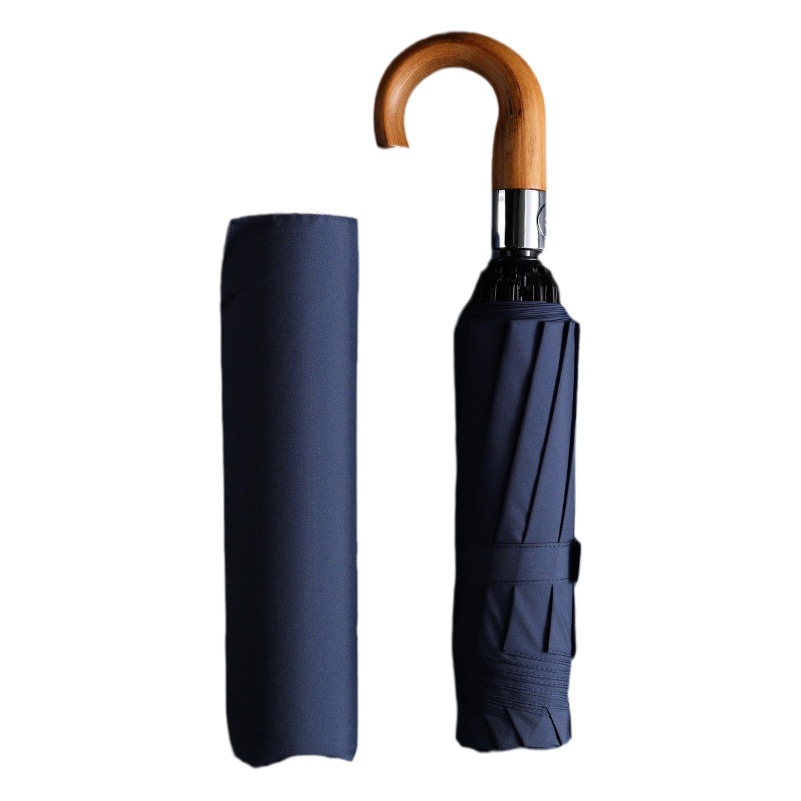 Picture of Osandona 10-Bone Umbrella Fully Automatic Men's Extra Large Double Reinforced Storm-Resistant Car-Mounted Reverse Umbrella Rain or Shine