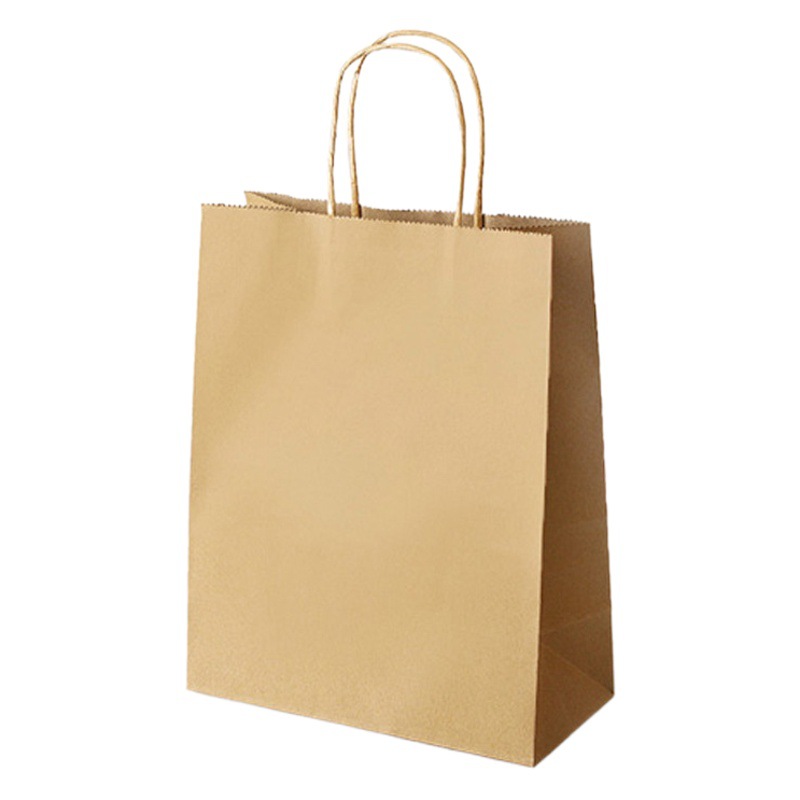 Original color white kraft paper bag spot wholesale new multi-specification gift portable wrapping paper bag 10/bag
