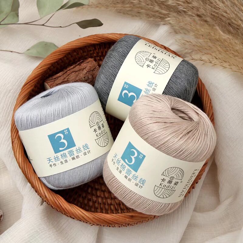 Summer No. 3 Tester Cotton Lace Fine Wool Group Hand Knitted DIY Crochet Shawl Crochet Shirt Factory Wholesale