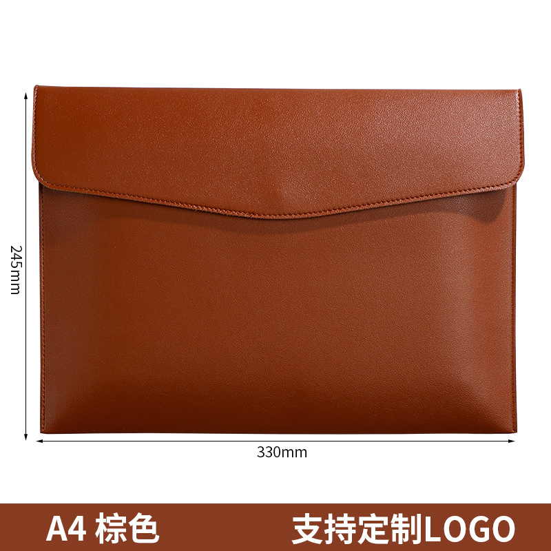 Picture of Leather File Bag Folder Contract Invoice File Bag School Office Supplies Friends Gift A4 Storage Bag Factory