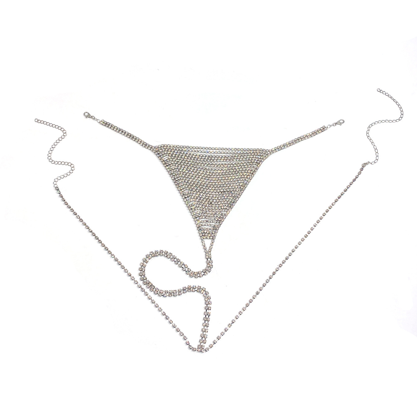 Picture of Fashion Hot Selling Sexy Rhinestone Tassel Bikini Panties Body Chain Beach Party Full Diamond Thong