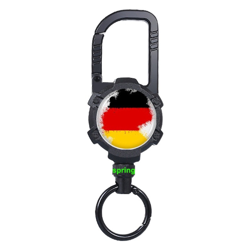 Outdoor magnetostrictive mountaineering buckle metal easy pull buckle strong magnetic alloy easy pull mobile phone rope anti-lost key chain