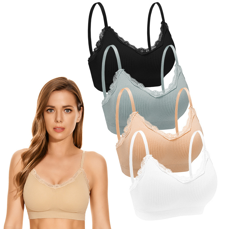 Picture of Wish Plus-Size Women's Bra with Padded Push-Up Design, Lace Trim, Vertical Stripes, Beautiful Back, Strapless, Breathable, and Comfortable