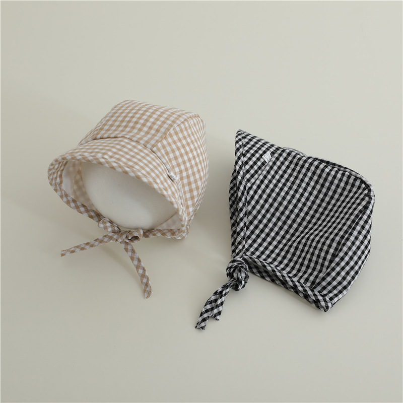 Cross-border baby hat solid color baby boy and girl ear protection spring and summer sunshade thin windproof hat European and American pullover cap