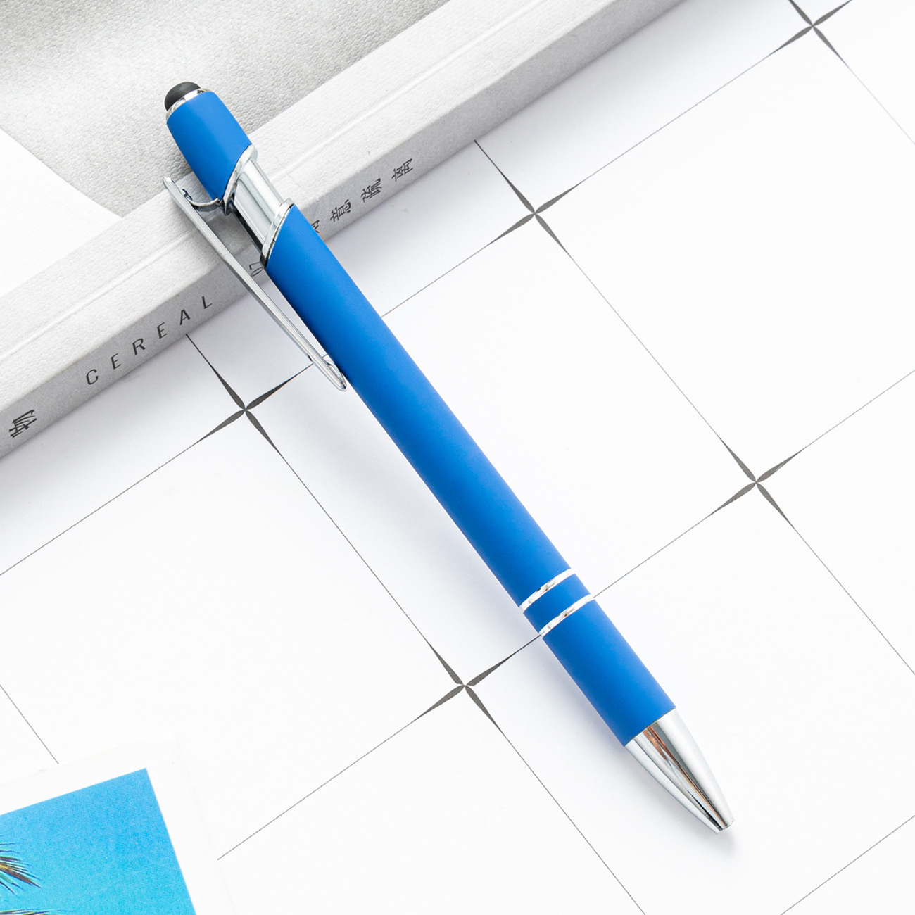Picture of Spot wholesale touch screen capacitance Pen Press Metal Ballpoint Pen advertising pen printing logo creative beauty pen manufacturers