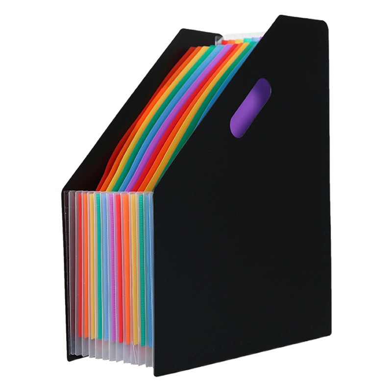 a4 Desktop Oblique Vertical Organ Bag Office Storage Rainbow Organ Folder Student Roll Storage Bag