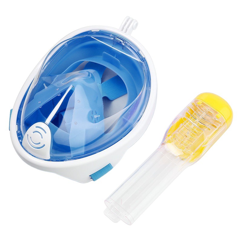 Cross-border source manufacturer in stock supply single tube full dry children's snorkeling mask diving goggles anti-choke large frame