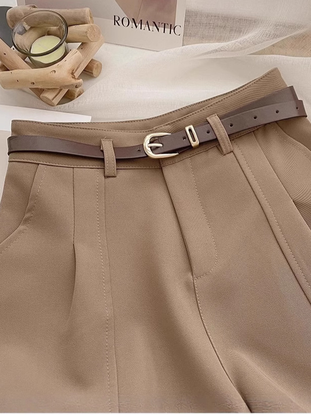Sturdy and Stylish Summer Shorts for Women 2025 New White A-Line Wide-Leg Pants Loose Casual Pants for Pear-Shaped Figures