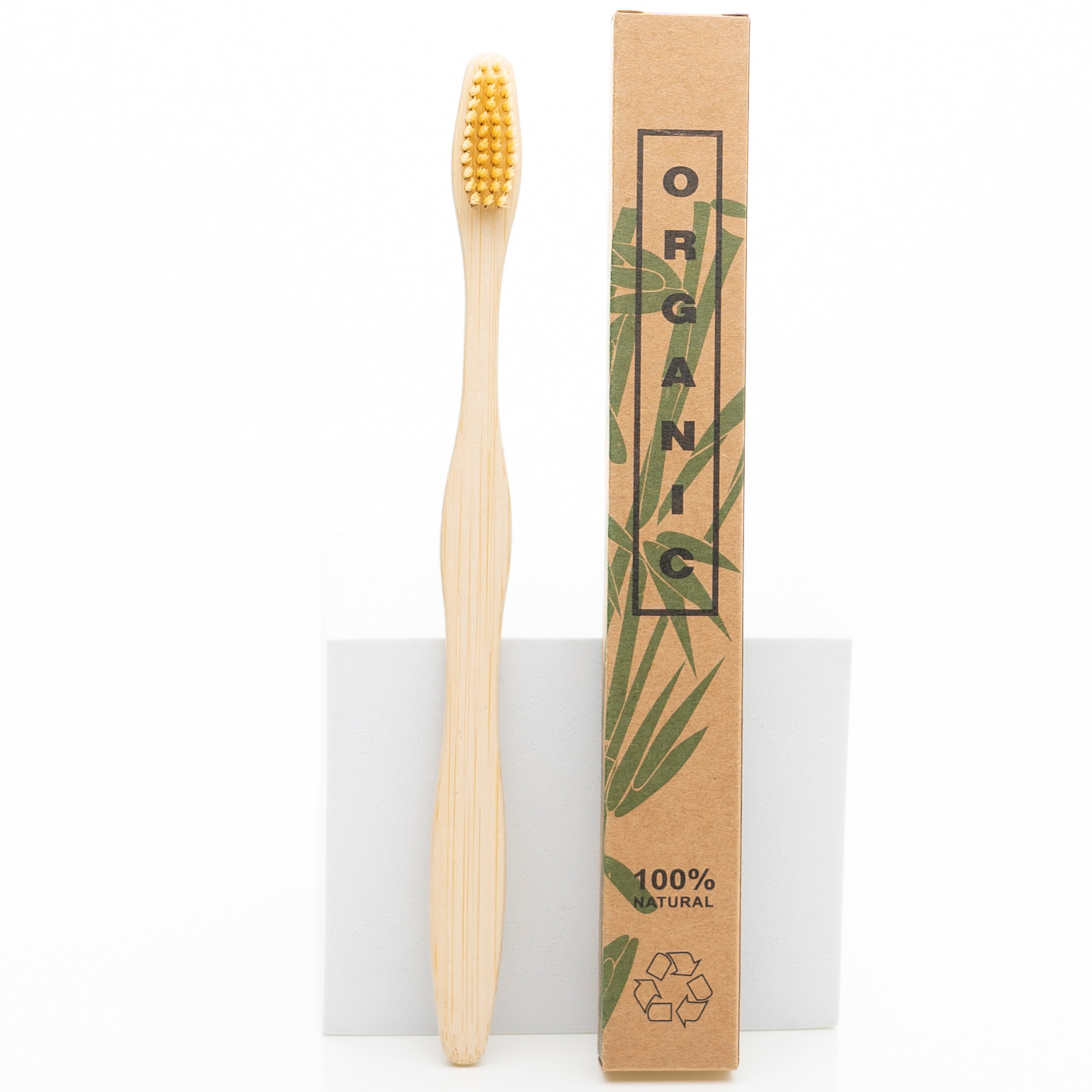 Picture of Hotel Disposable Bamboo Toothbrushes, Multi-Color Soft and Hard Bristles, Biodegradable Bamboo Toothbrushes, Customizable with Logo, Set Packaging