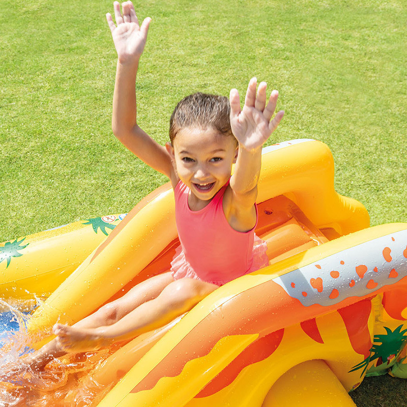 Picture of INTEX57444 Dinosaur Volcano Slide Park Pool Children's Inflatable Swimming Pool Bath Swimming Pool Thickened Sand Pool