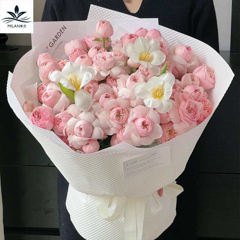 Waterproof three-dimensional embossed wave point paper flower bouquet packaging art Fenghua paper floral bag flower handmade diy material