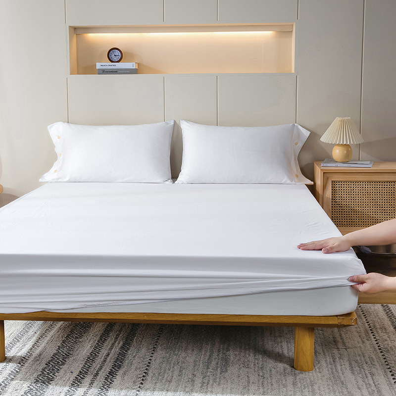 Thick white bedspread single piece bed sheet bedspread Simmons non-slip protective cover hotel hotel mattress cover dust cover