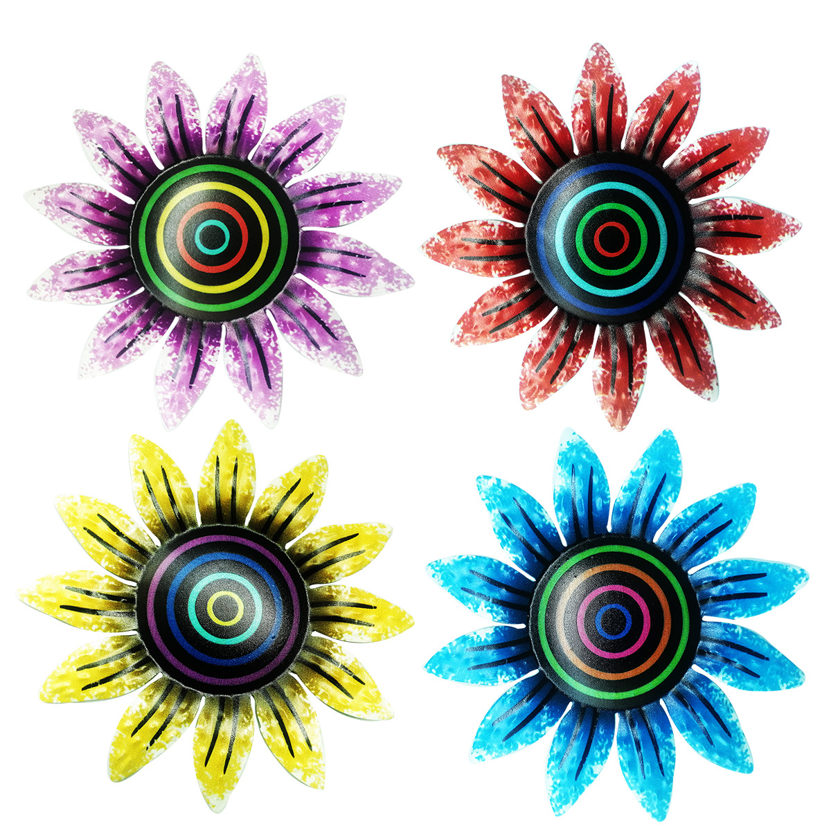 2021 New Cross-border Hot Selling Home Flowers Iron Crafts Wall Decorations Wall Decorations Garden Decorations