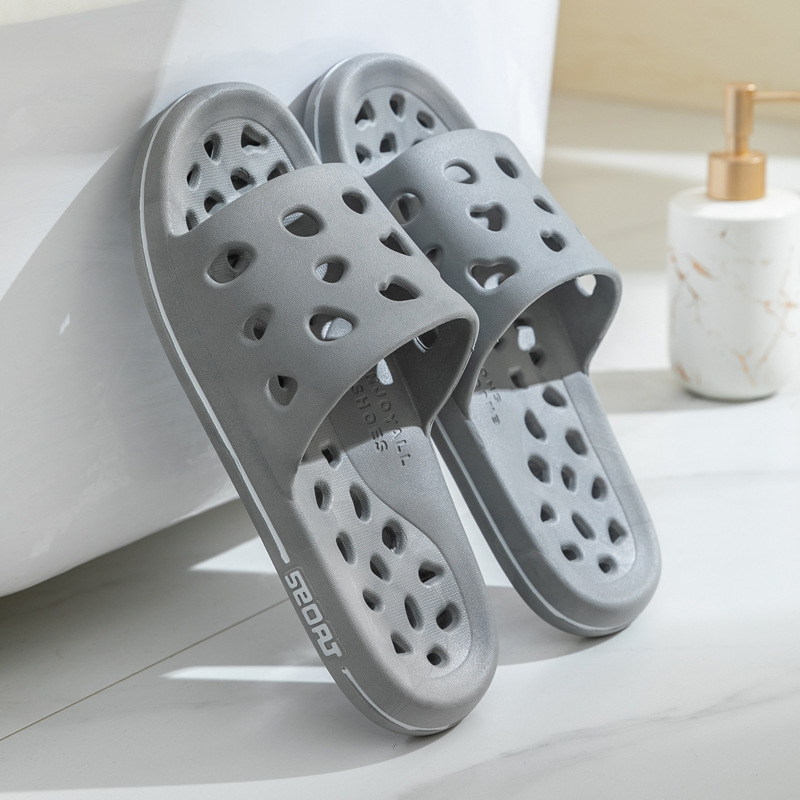 Bathroom Bath Slippers Women's Indoor Home Leakage Non-slip Hollow Hotel Bathroom Hot Spring Shower Slippers for Men