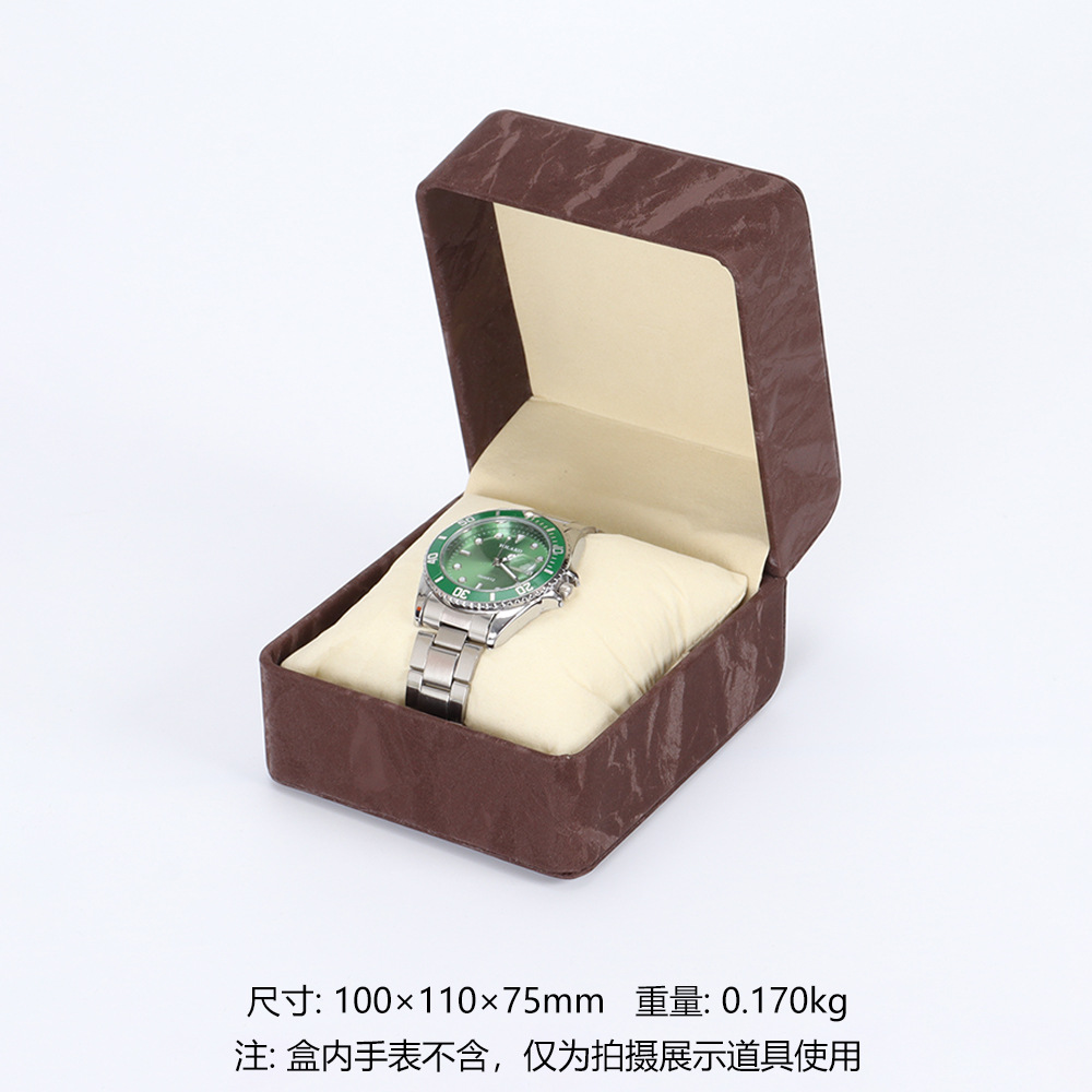 Picture of Pu Leather Watch Box Universal Flip Watch Box Storage Box Portable Watch Packaging Display Box High-End Pocket Watch Box