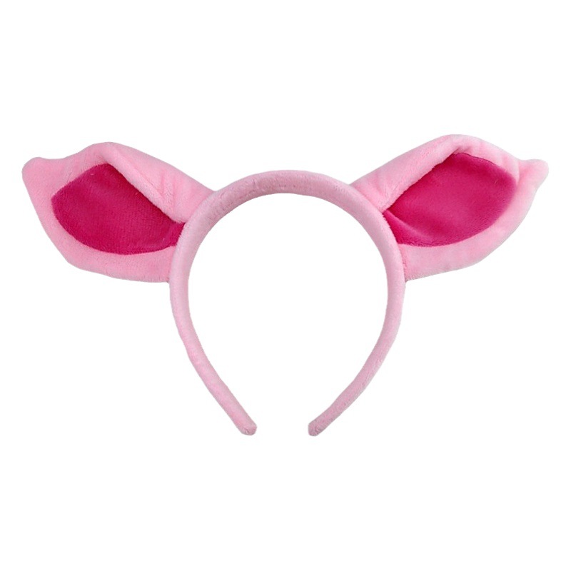 Cute Cartoon Plush Piggy Hair Band Pink Pig Ear Headband Siscom Performance Hair Card Face Wash Piggy Hair Accessories