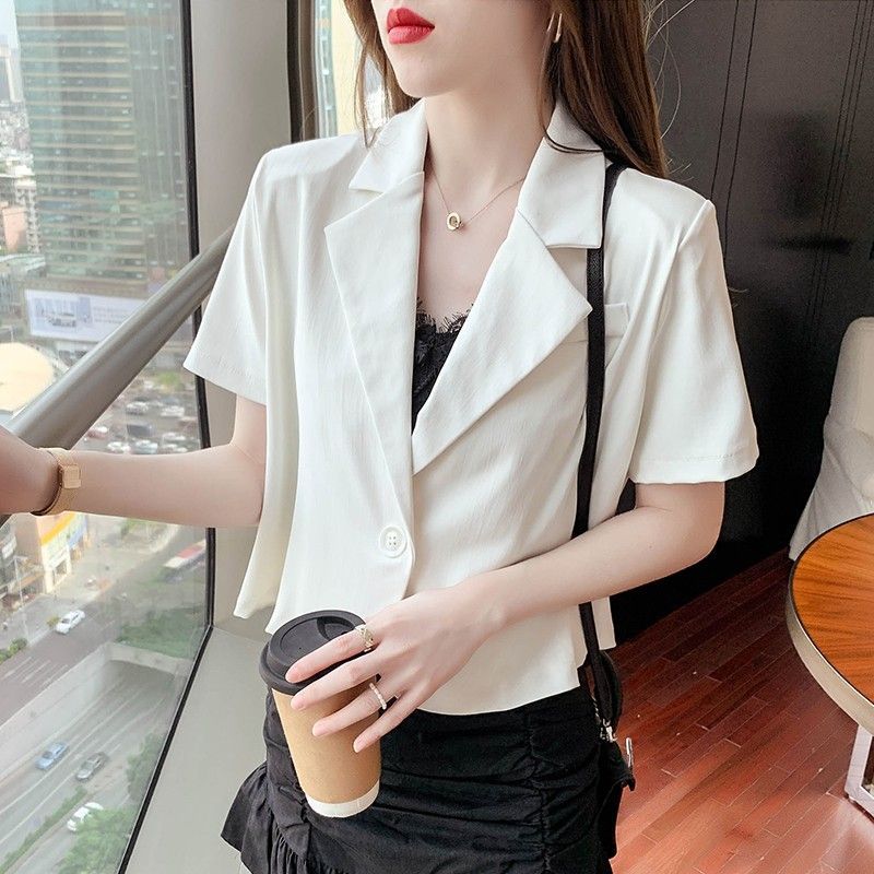 Picture of 2023 New Design Sense Short-sleeved Small Suit Jacket Women's Summer Thin Fashionable Casual All-match Suit Short Top