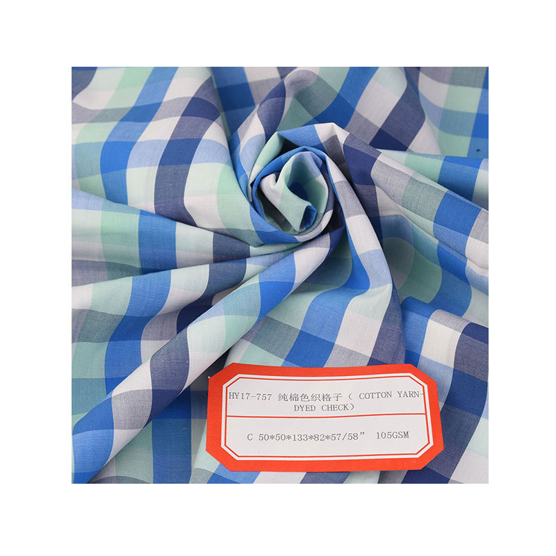 CF50 * 50 cotton yarn-dyed fabric yarn-dyed plaid women's shirt fabric 40s cotton women's dress summer fabric