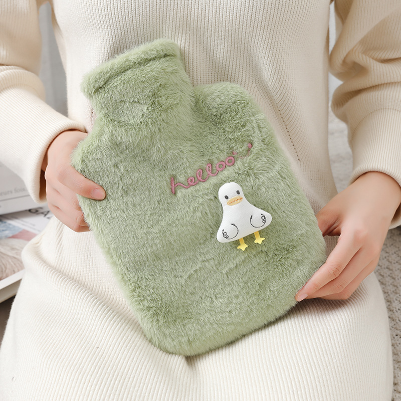 Picture of New Cute Plush Hand-Held Water-Filled Hot Water Bottle Thickeneded Explosion-Proof Pvc Hot Water Bottle Removable and Washable Spot Wholesale