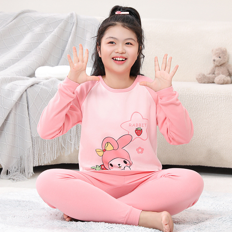 Picture of Chubby Children's Autumn Clothes and Trousers for Boys Plus Fat Plus Plus Teenage Cotton Big Boy Pajamas Children's Thermal Underwear suit