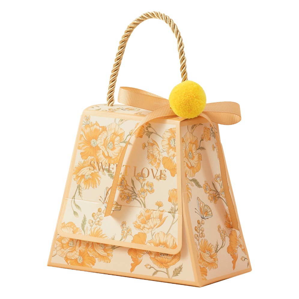 Niche advanced wedding candy box creative Mori candy box wedding gift hand-held candy bag candy box