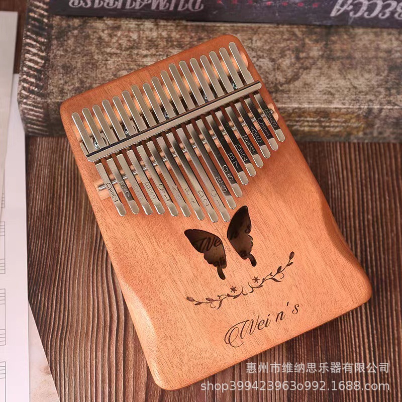 Picture of Thumb Piano 17-Tone Kalimba Kalimba 21-Tone Kalimba Finger Piano Instrument Solid Wood Rainbow Model