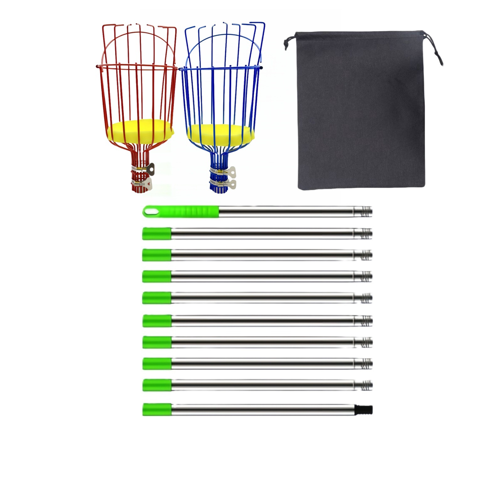Amazon Temu Fruit Picker Stainless Steel Pole High-Altitude Fruit Picker Fruit Picking Tool Ebay Wire