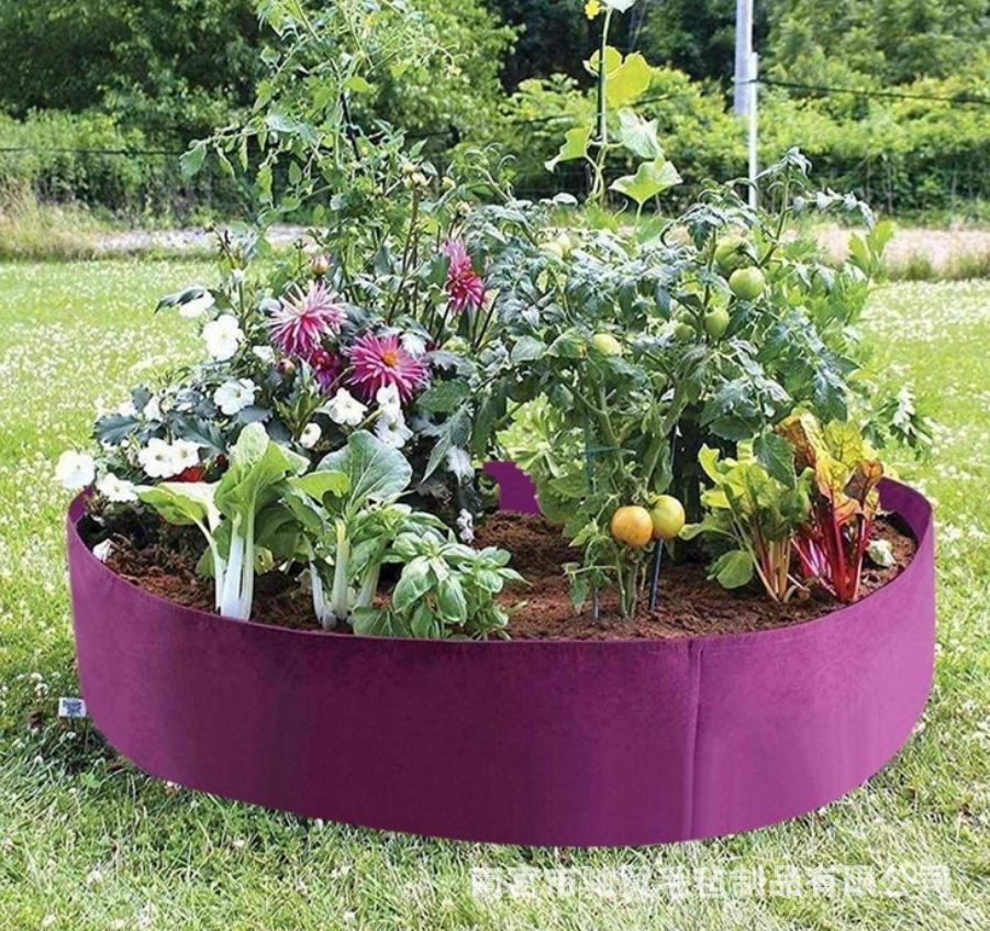 Picture of Felt Planting Bucket, Thickened Non-Woven Fabric Round Planting Bag, Flower and Plant Beauty Bag, Garden Grass and Plant Bag, Seedling Bag