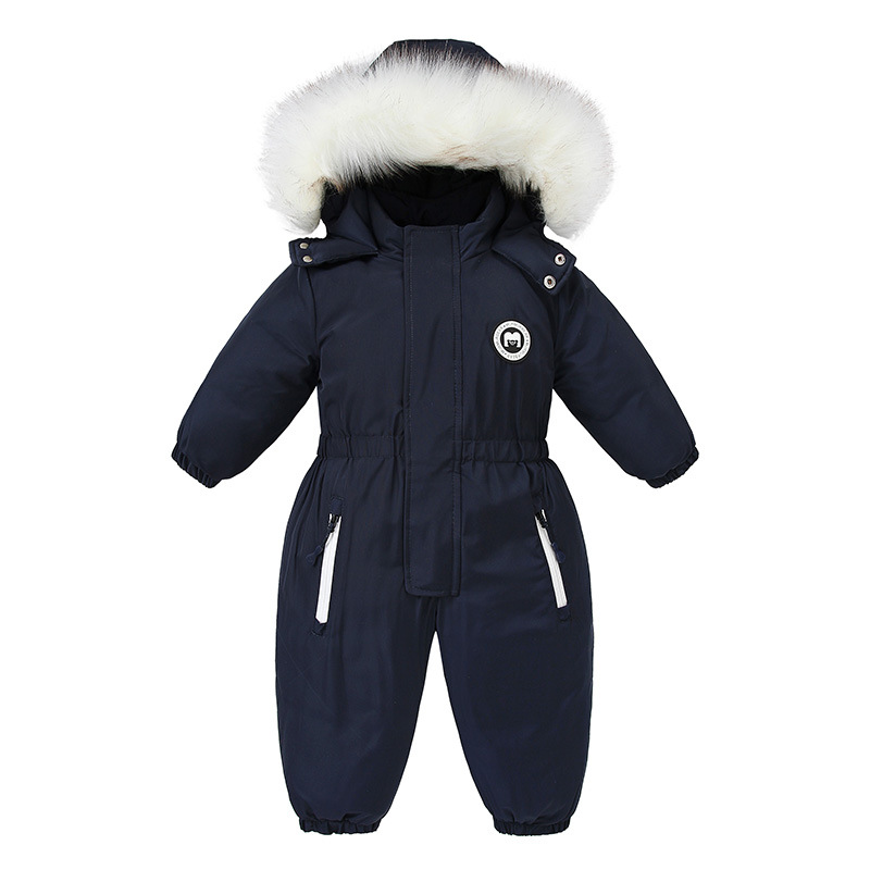 Picture of Cross-border baby jumpsuit baby clothes autumn and winter skiing European and American children's clothes out of cotton-padded jacket thick warm