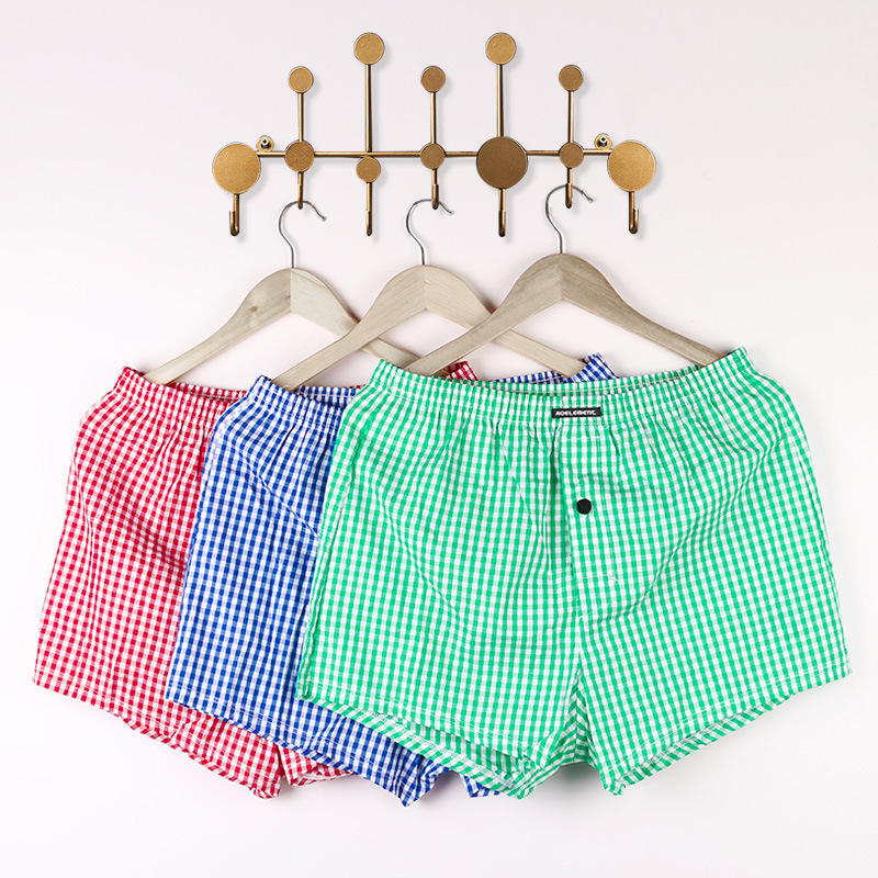 Underwear Men's Loose Cotton Four-corner Trousers Breathable Aro Pants Comfortable Cotton Pajama Pants Thin Short Boxer Pants