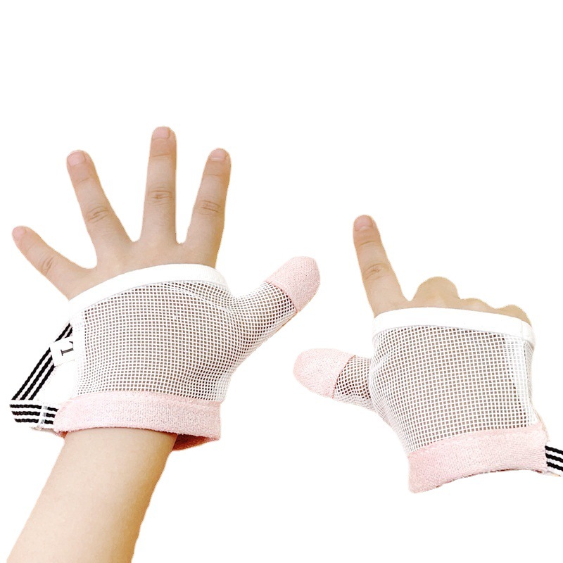 1 Pair Price Baby Anti-Biting Finger Gloves Thumb Index Finger Eating Hand Corrector Kidsren's Anti-Biting Hand Addiction Strap Gloves