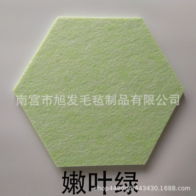 Picture of Cross-border color felt board hexagonal message board self-adhesive wall stickers felt hexagonal display background wall sound insulation board