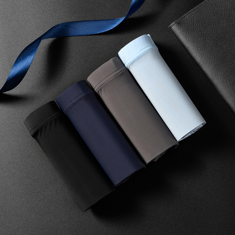 Picture of Summer men's ice silk underwear men's ultra-thin quick-drying breathable high stretch plus size boxers in stock wholesale
