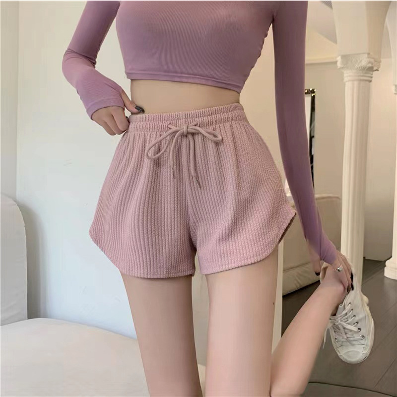 Foreign Trade High Waist Slimming Sports Shorts Girls Summer Outer Wear All-match Loose Casual Loose Loose Waist Wide Leg Pants