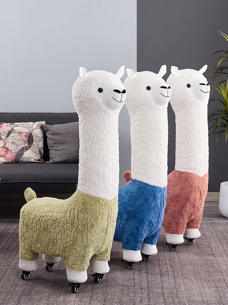 Alpaca Chair Doll Stool Internet Celebrity Seat Adult Creative Stool Adult Large Living Room with Pulley Chair
