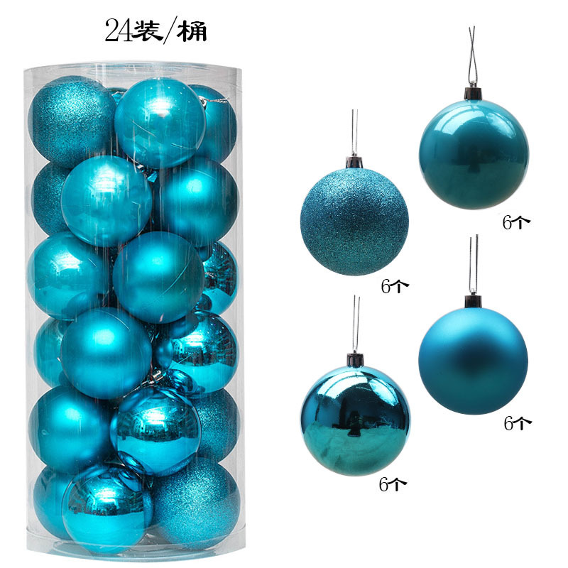 Picture of Christmas decorative ball electroplating plastic ball 3468CM barrel Christmas ball shopping mall ceiling Christmas tree pendant hanging ball